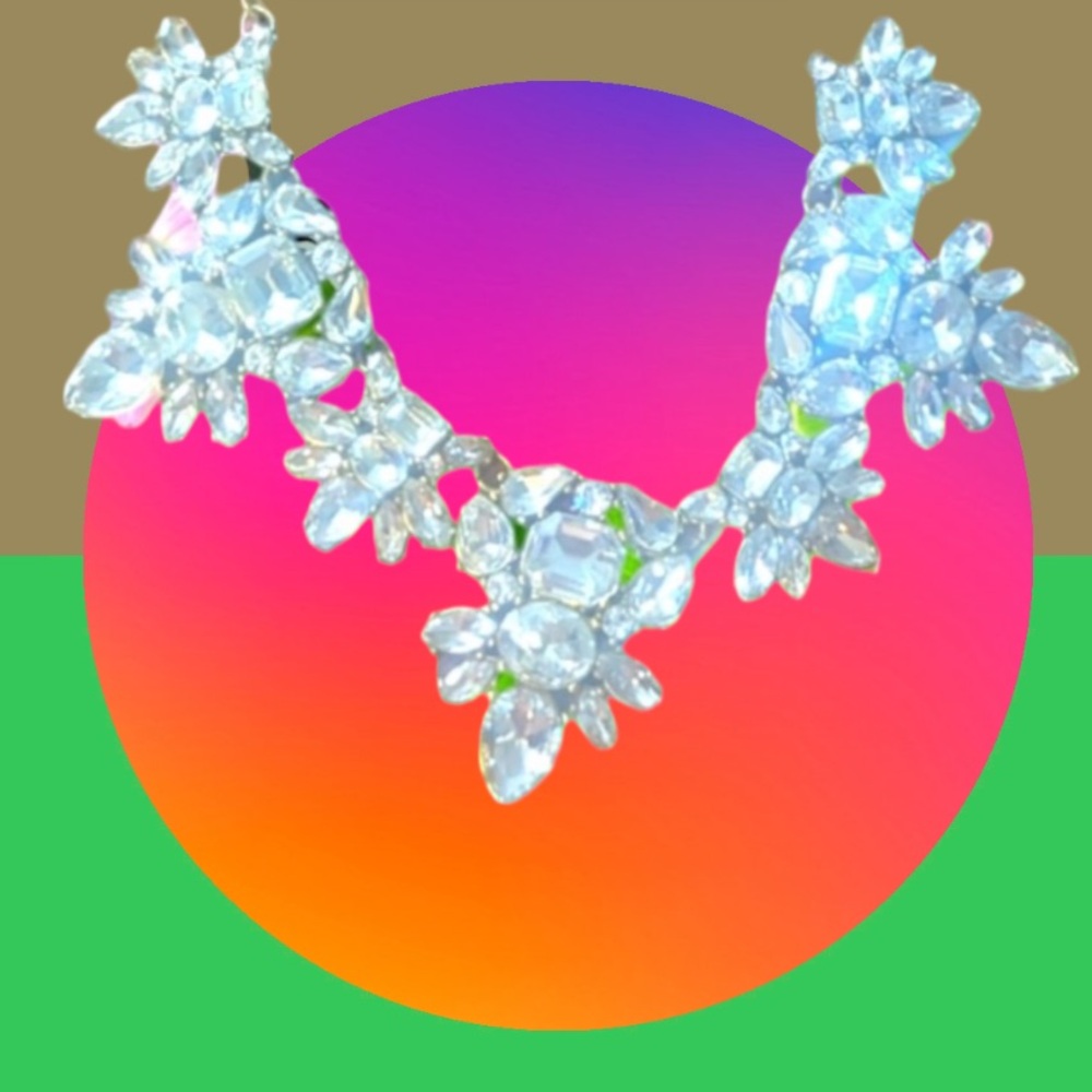 J Crew Crystal Cluster Necklace
